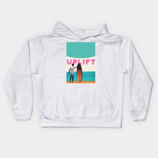 Uplift Man On Beach Graphic Art Kids Hoodie